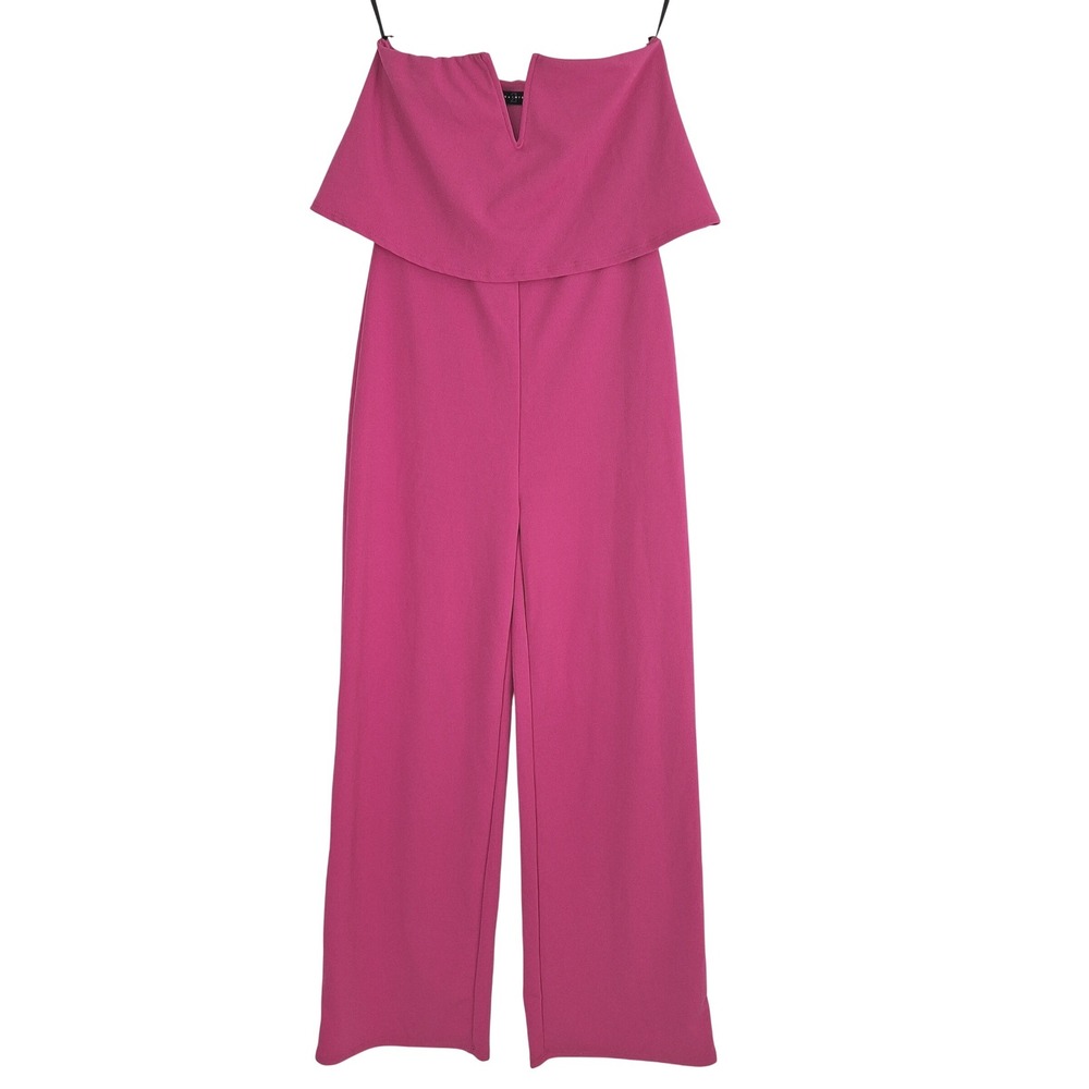 Y2K High Rise Sleeveless Resort Wear Chic Jumpsuit Pink Wide Leg M Saints 21